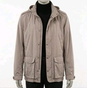 H&M Men's Hooded Lightweight Jacket - Taupe